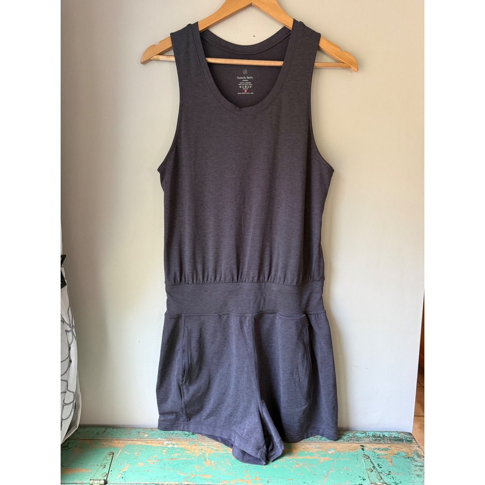 Sweaty Betty Gary Romper Size S Gray Racerback Activewear Loungewear